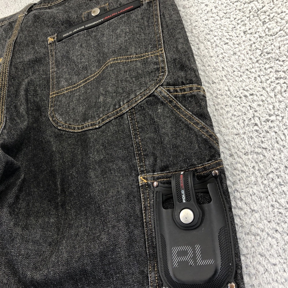VTGeans Co Jeans Mens 38x34 Black Baggy Cell Phone Carpenter Wide Leg Skater